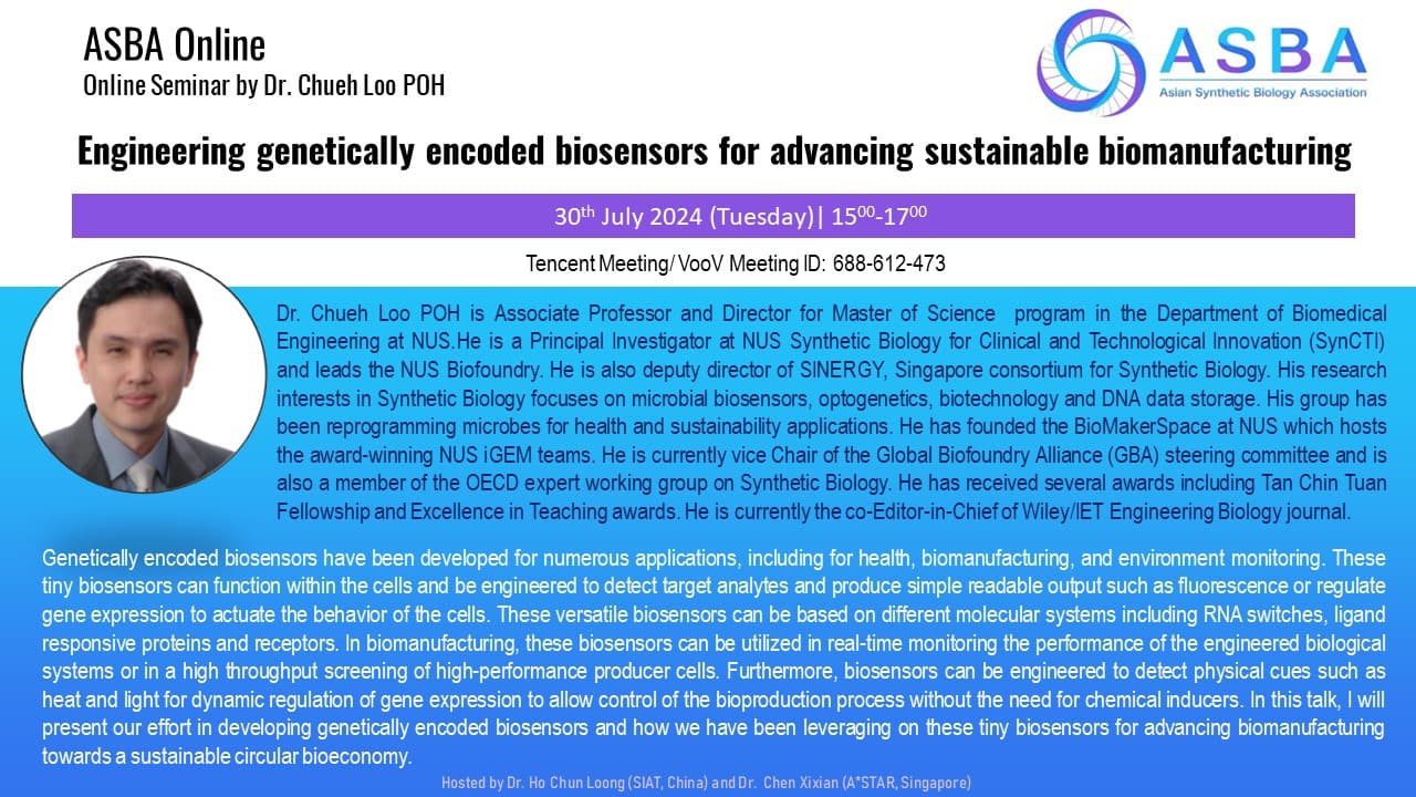 genetically encoded biosensors for advancing sustainable biomanufacturing